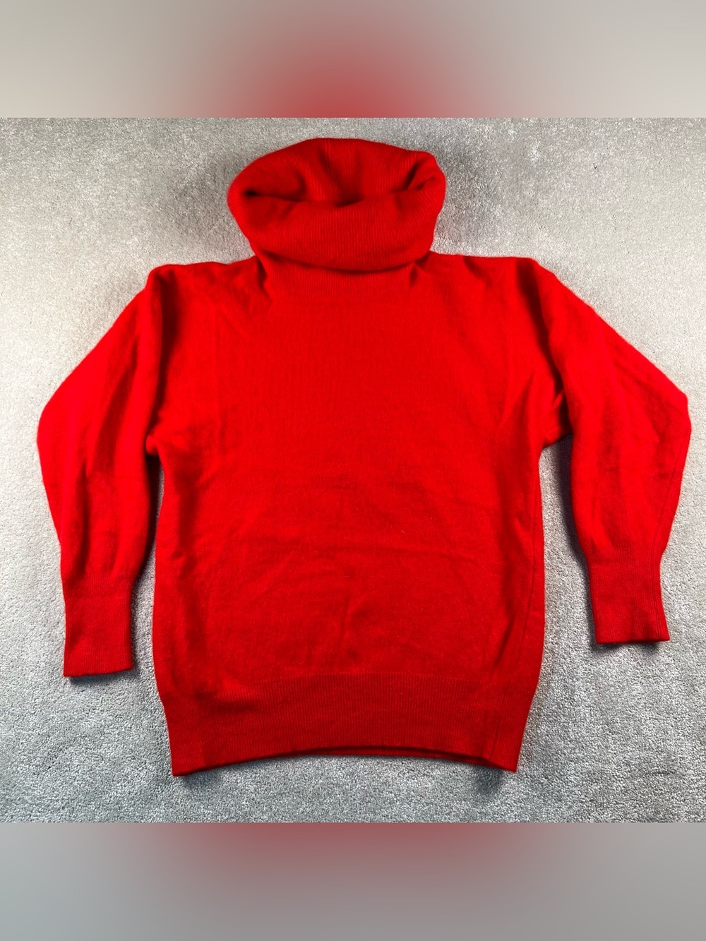 Vintage Outlander Sweater Turtleneck Red Lambswool Angora Women's Small